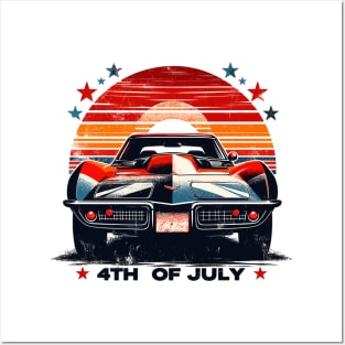 4th Of July - Corvette Posters and Art